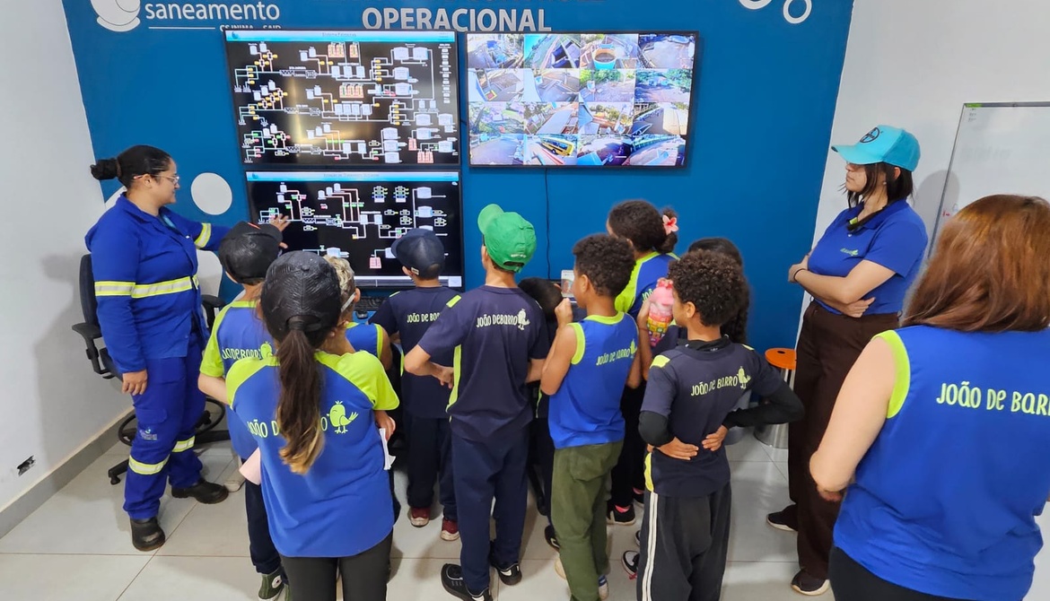 PROJETO JOÃO DE BARRO VIVENCIA EDUCAÇÃO AMBIENTAL NA PRÁTICA COM VISITA À PALMEIRAS SANEAMENTO