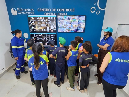 PROJETO JOÃO DE BARRO VIVENCIA EDUCAÇÃO AMBIENTAL NA PRÁTICA COM VISITA À PALMEIRAS SANEAMENTO